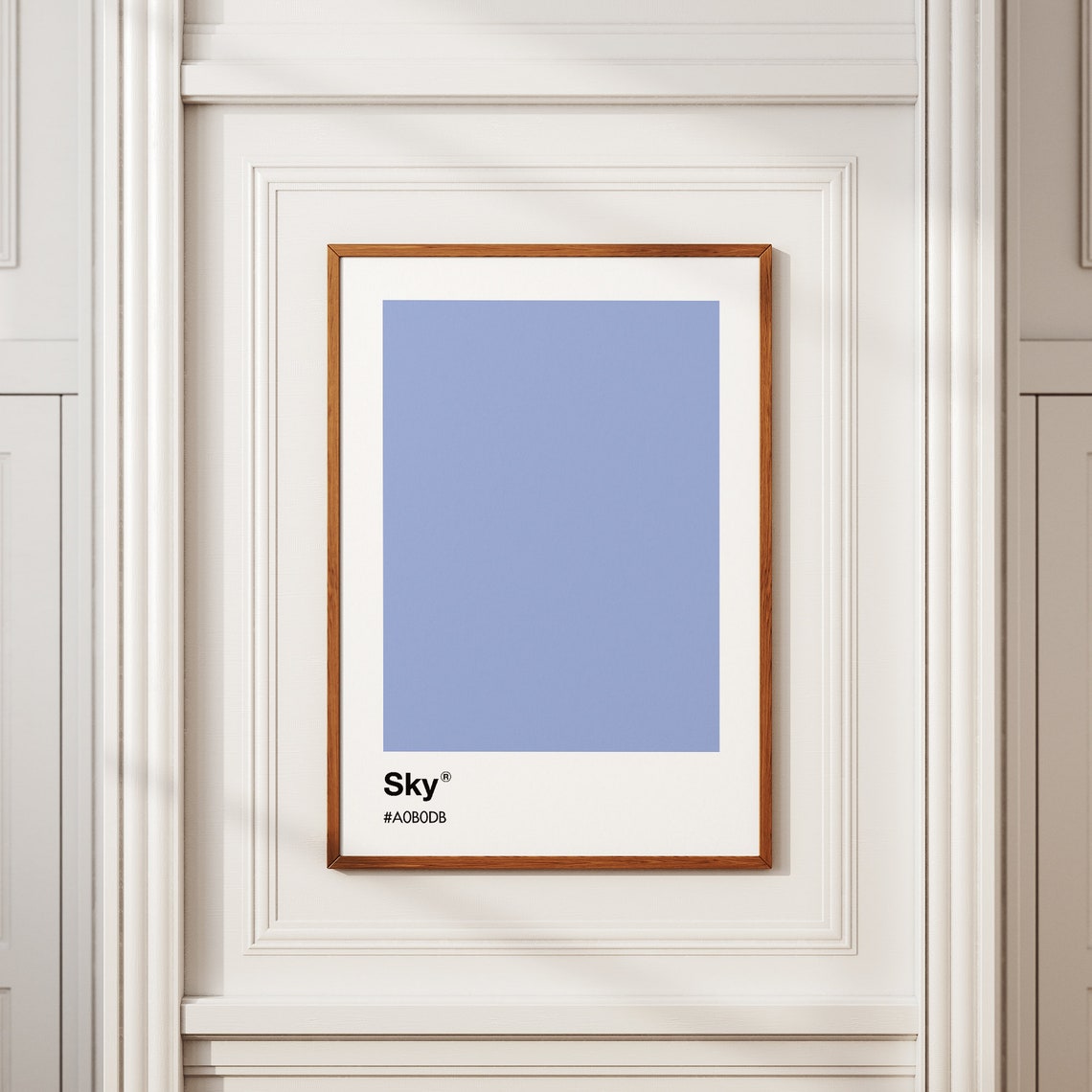 Sky Blue Pantone Style Color Block Minimalist Gallery Art Print - Image 3