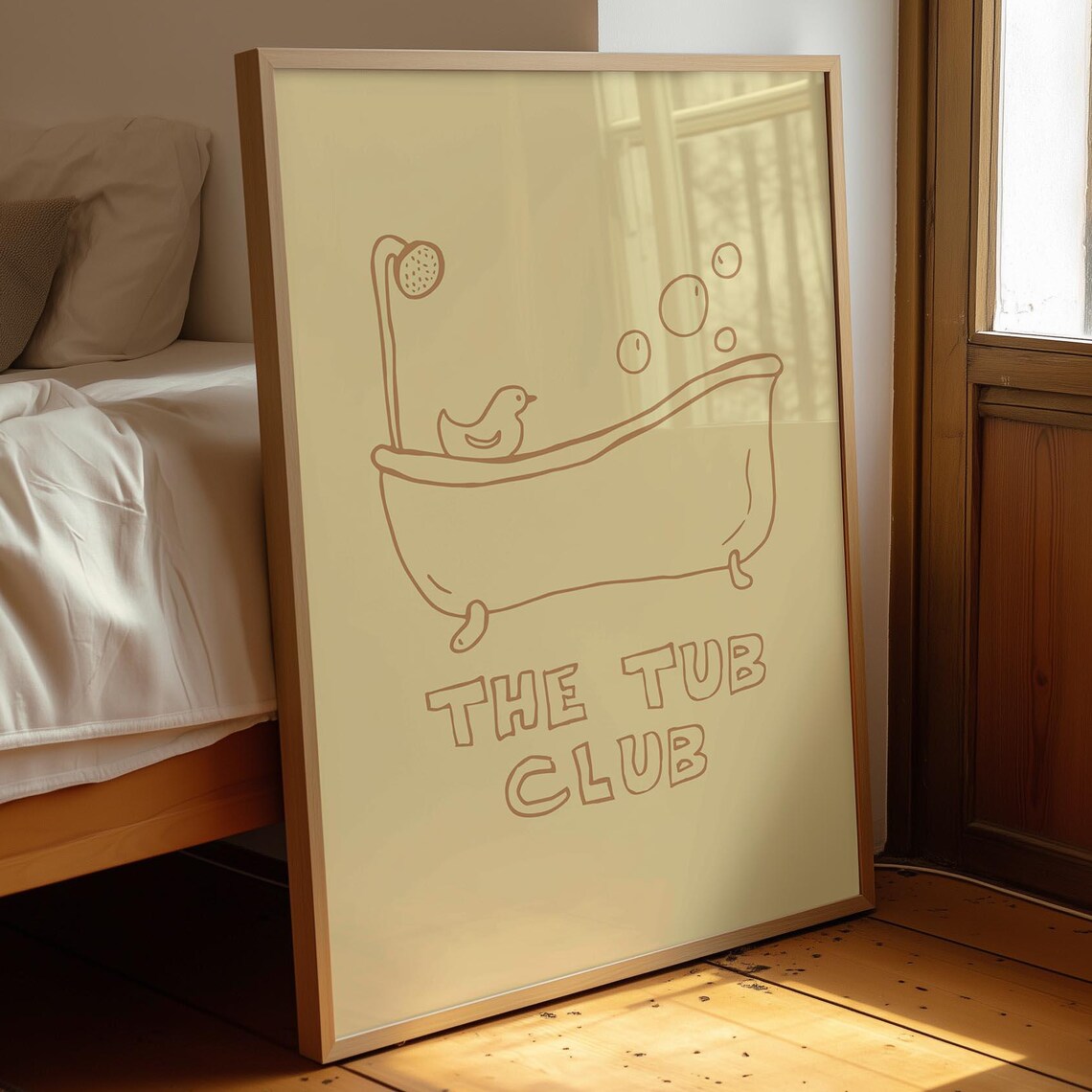 The Tub Club Funny Yellow Bathtub Duck Bathroom Quote Poster