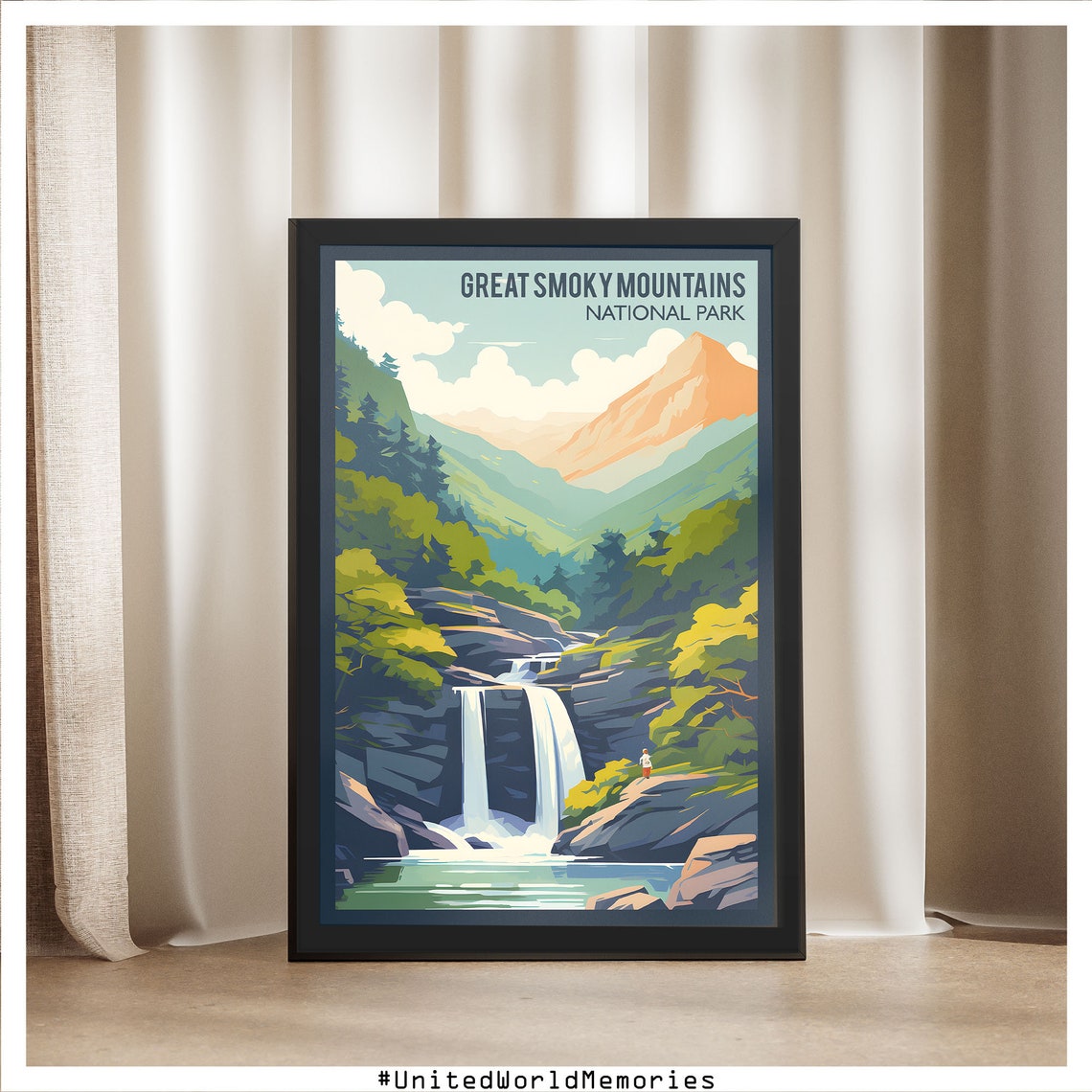 Great Smoky Mountains National Park Waterfall Gorge Hike Poster - Image 5