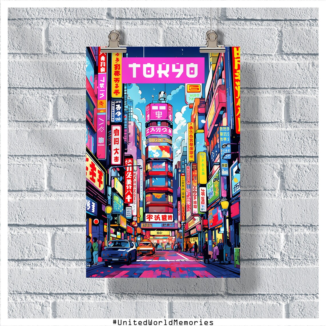 Tokyo Akihabara District Travel Poster, Japan