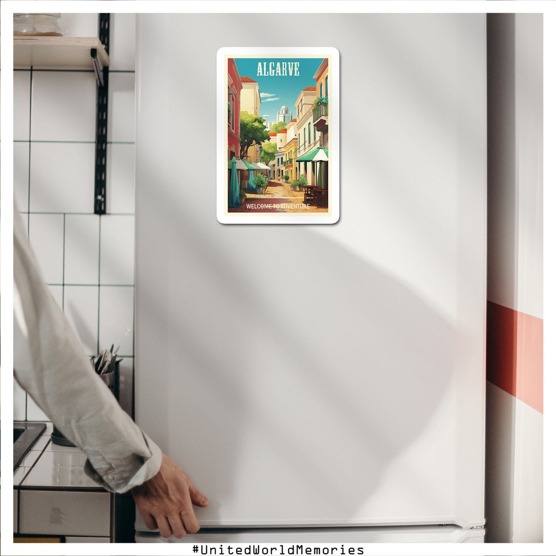 Algarve Old Town Charming Street Cafes Welcome Adventure Travel Poster - Image 4