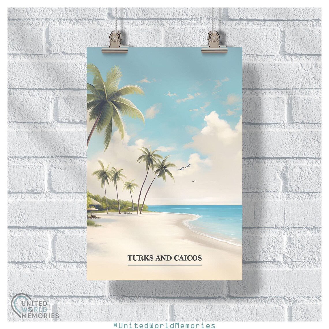 Turks And Caicos Travel Poster, Paradise Islands