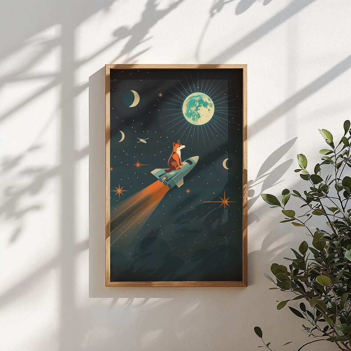 Astronaut Fox Space Nursery Art Print, Kids Room - Image 6