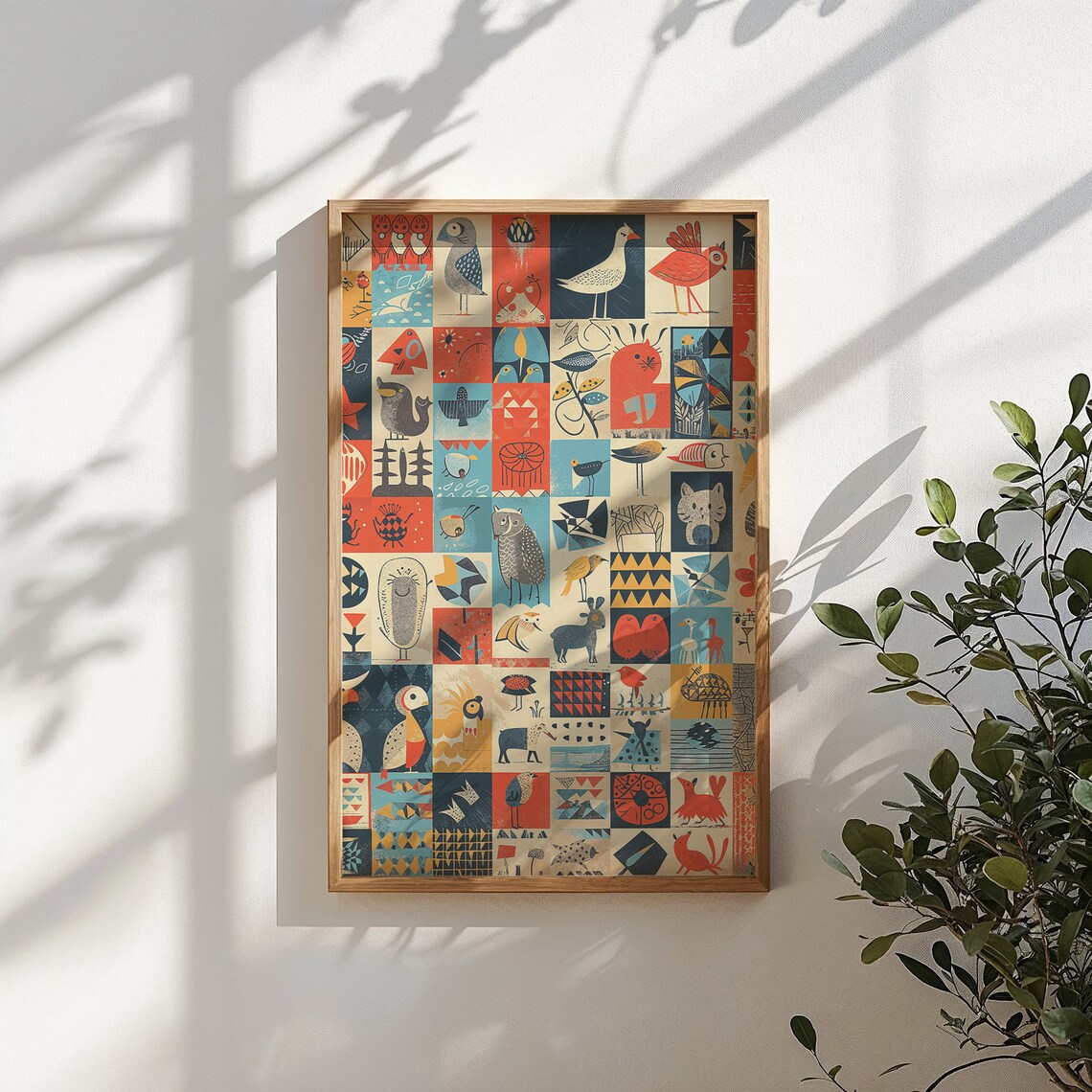 Whimsical Animal Collage Nursery Kids Art Print - Image 3