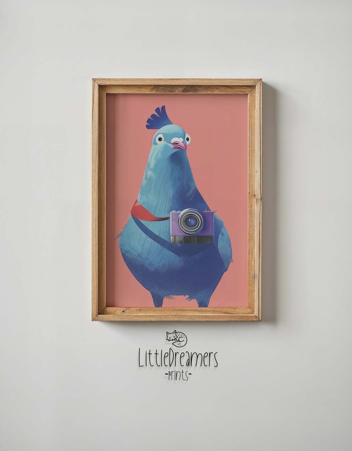 Photographer Pigeon Nursery Art Print, Whimsical Kids Decor - Image 6