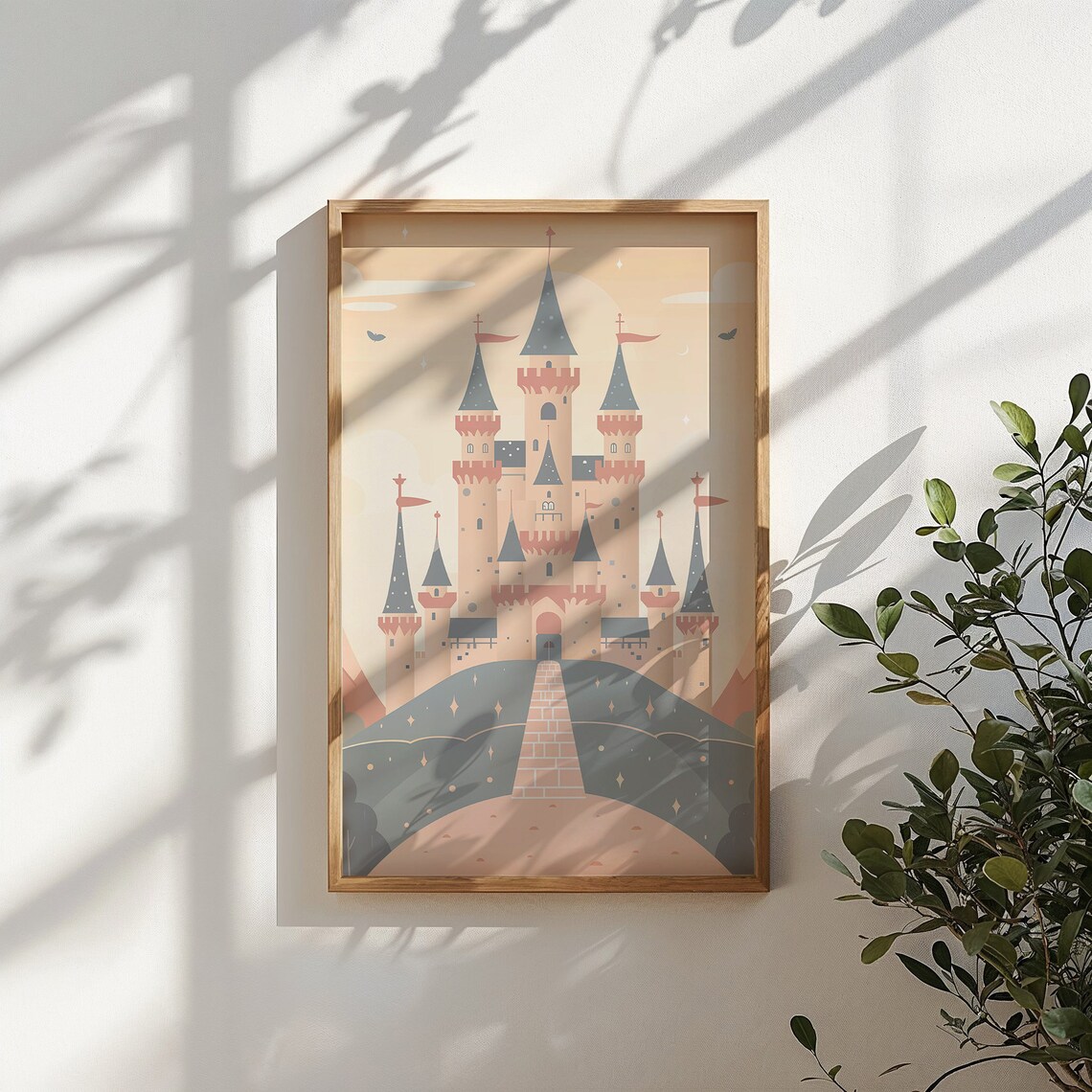 Fairytale Princess Castle Pastel Nursery Poster Dreamy Kids Room Art - Image 5