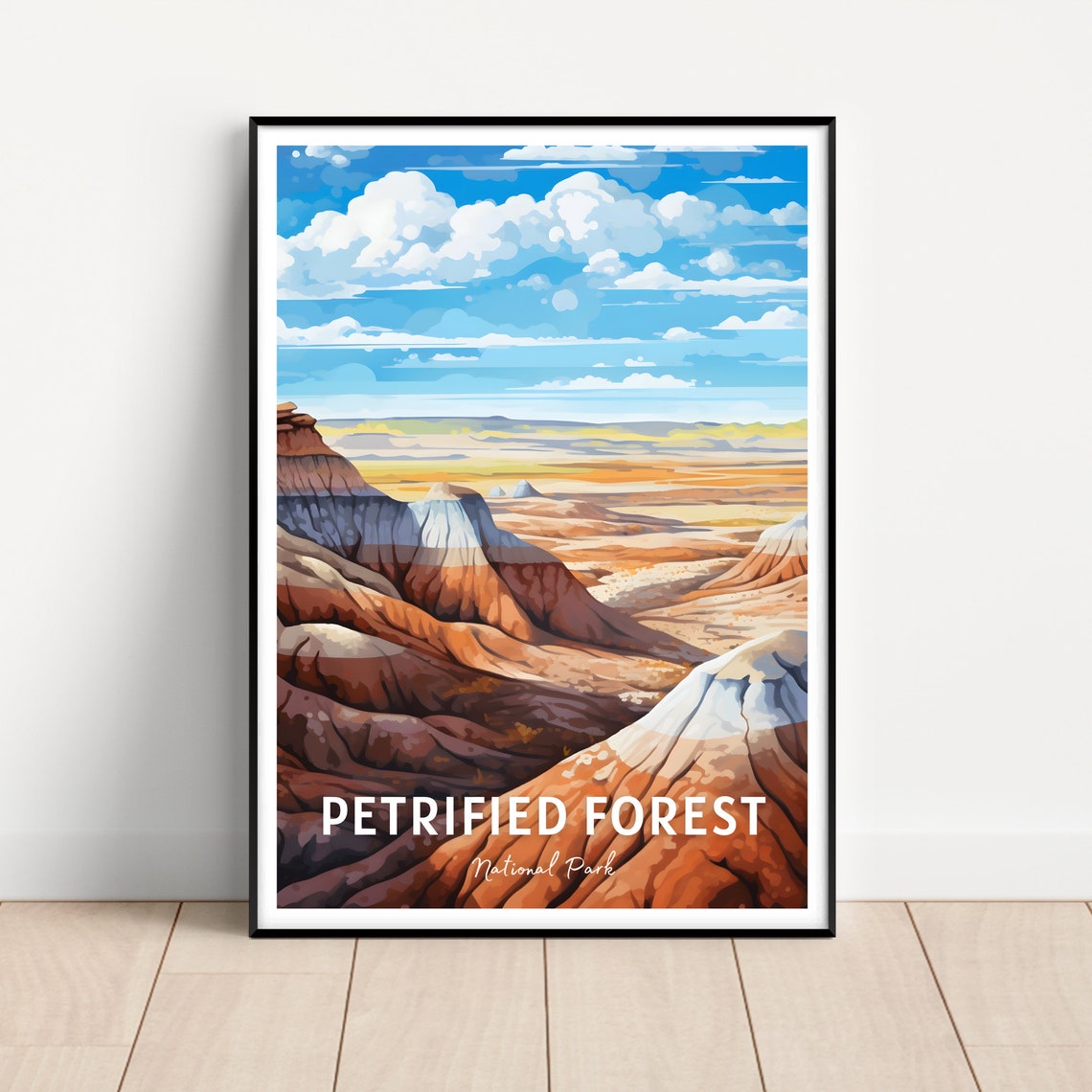 Petrified Forest National Park Painted Desert Hills Travel Poster