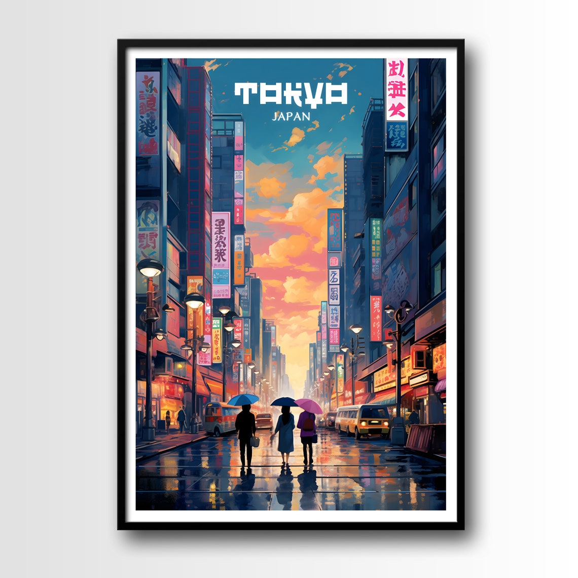 Tokyo Travel Art Japan Gift Poster