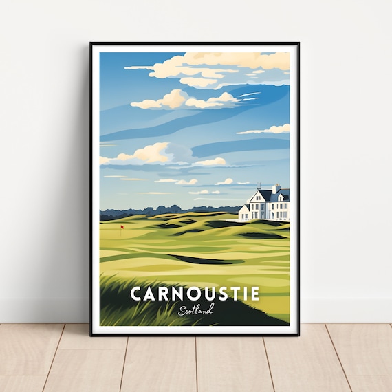 Carnoustie Poster Carnoustie Print British Golf Carnoustie Wall Art Carnoustie Golf Course Golf Gift Scottish Golf Course