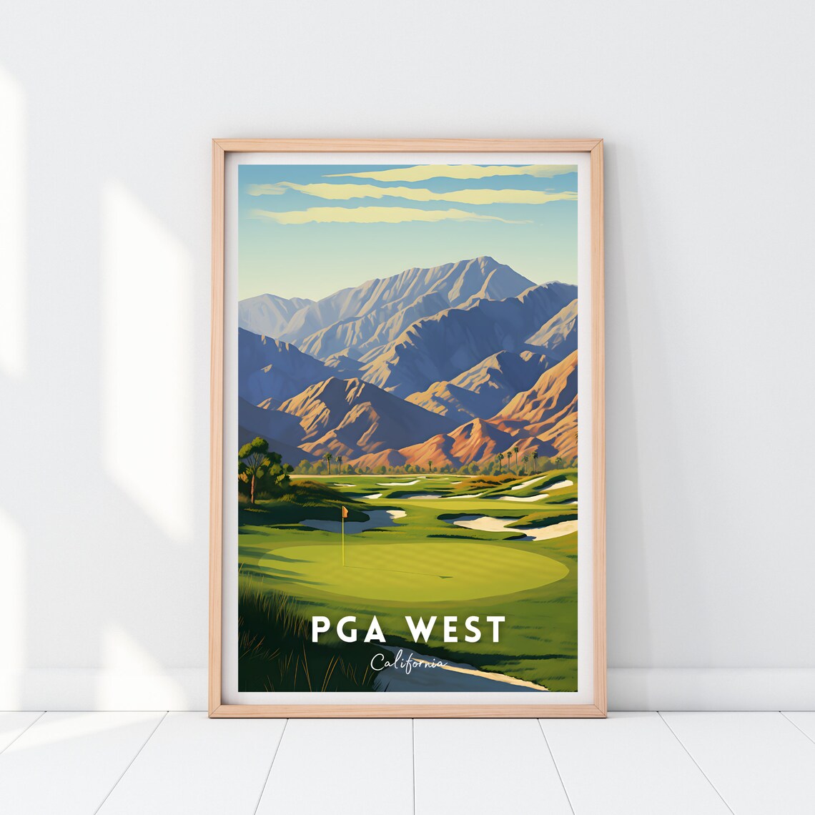 PGA West Golf Course Travel Poster, Golf Wall Art - Image 2