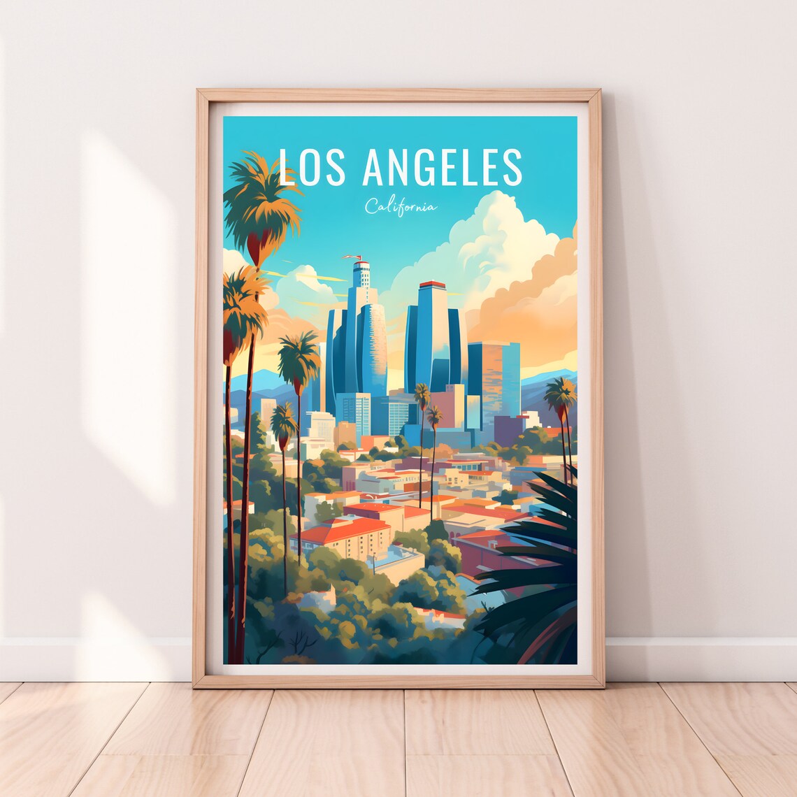 Los Angeles Travel Poster Los Angeles Print Los Angeles Poster Los Angeles Wall Art Los Angeles Gift - Image 2