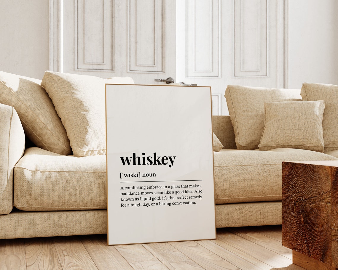 Whiskey Definition Funny Bar Cart Dictionary Style Gift Poster - Image 3