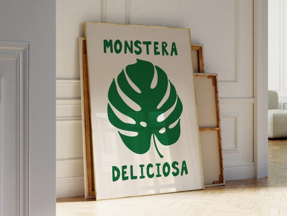 Monstera Plant Print House Plant Wall Art Plant Lover Gift Tropical Aesthetic Poster Cute Trendy Print Botanical Wall Decor