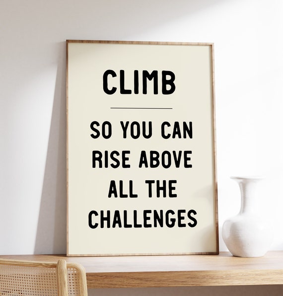 Climbing Poster Rock Art Retro Adventure Decor Outdoor Inspiration Nature Lover