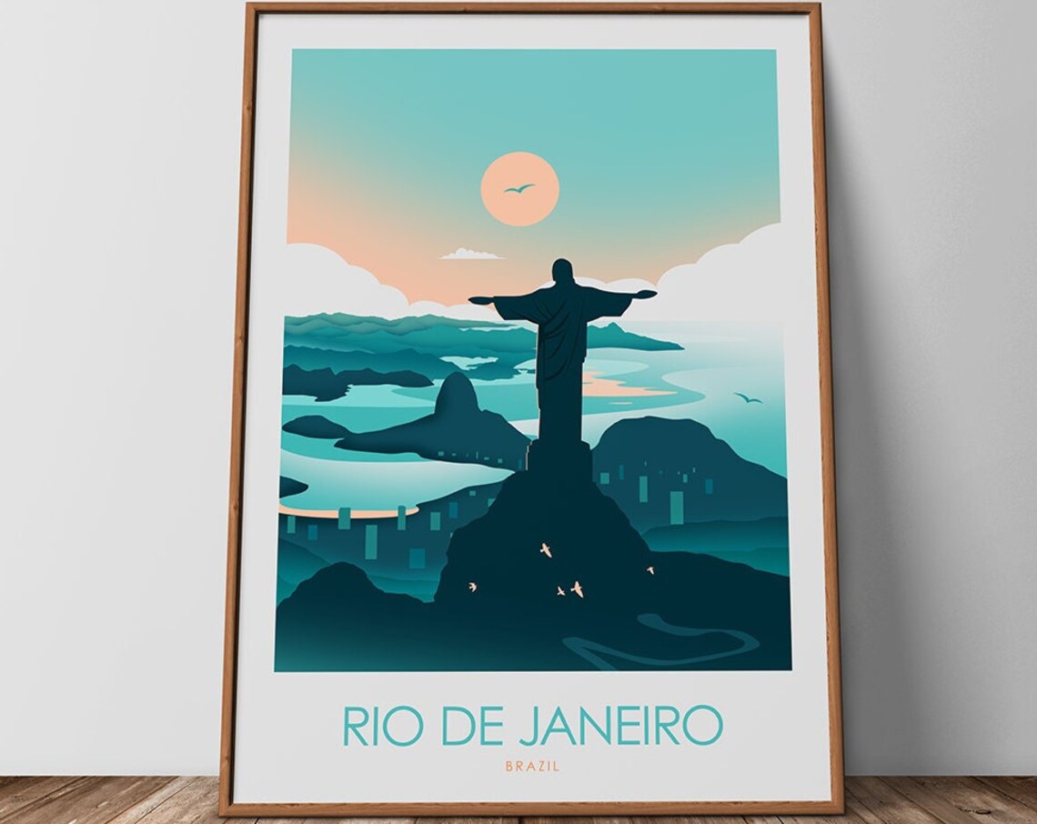 Brazil Rio De Janeiro Travel Poster, Latin America - Image 3