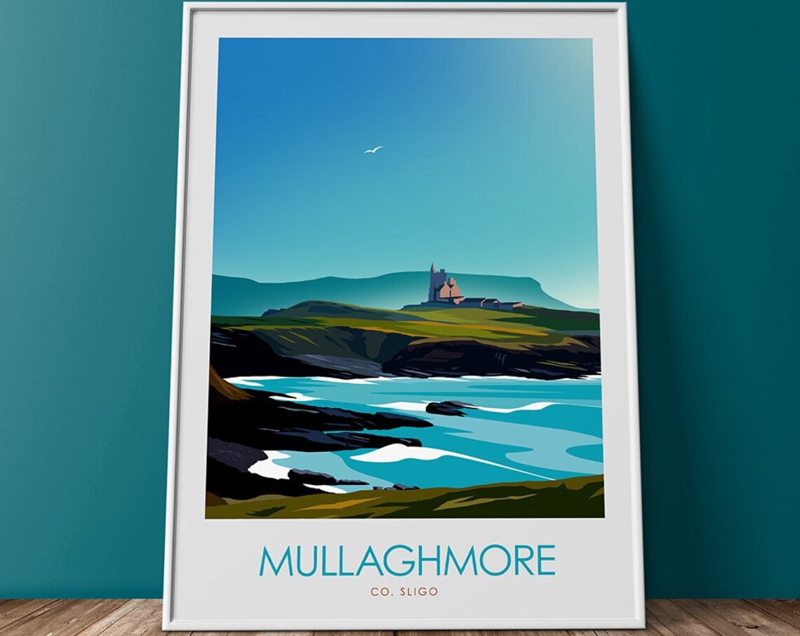 Mullaghmore Co Sligo Travel Poster, Minimalist Print - Image 2