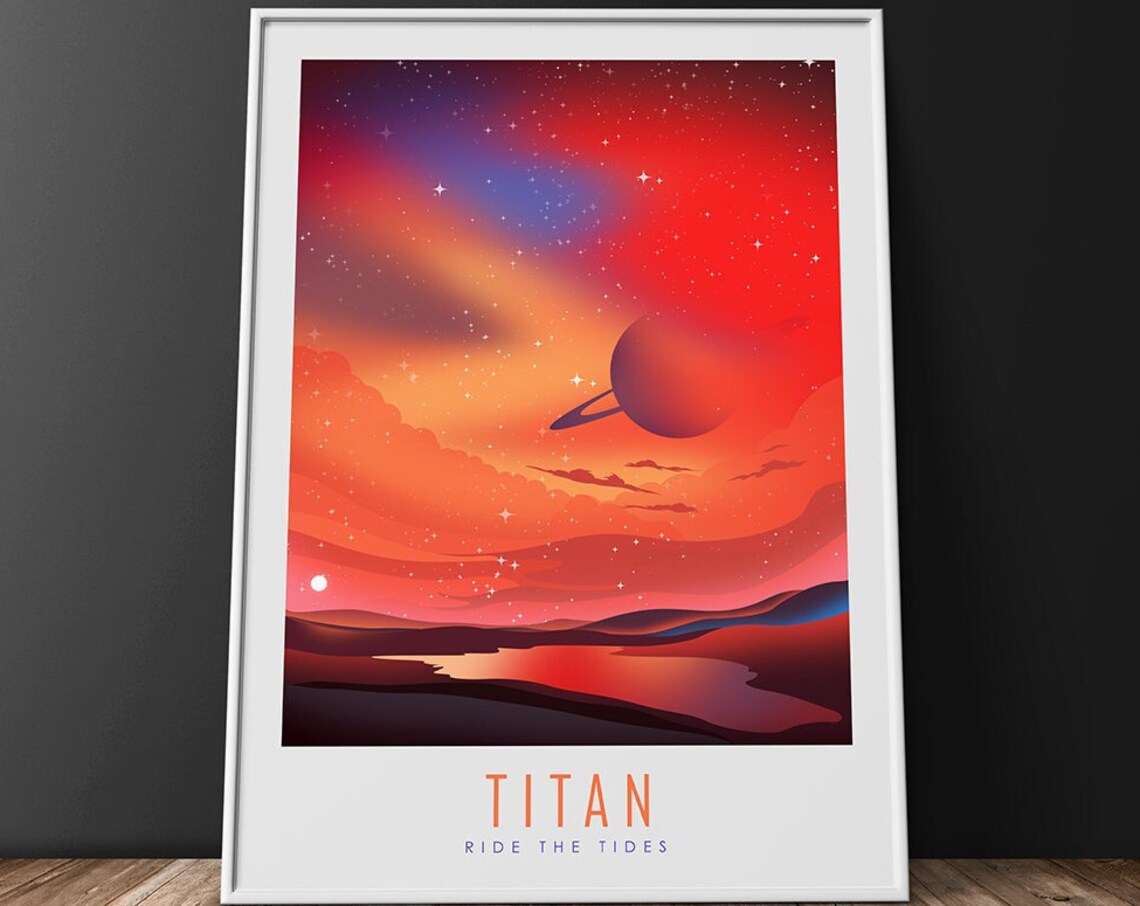 Titan Ride The Tides Space Tourism Art Print - Image 3