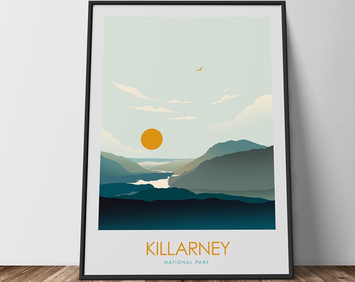 Killarney National Park Travel Poster, Ireland Art Print - Image 2