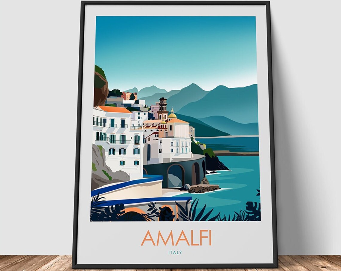 Amalfi Italy Travel Poster, Amalfi Coast - Image 3