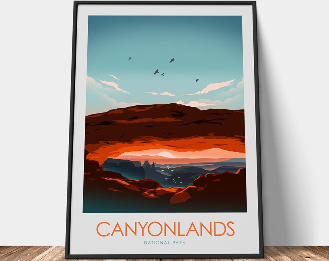 Canyonlands Travel Poster, Utah National Park Art - Image 3