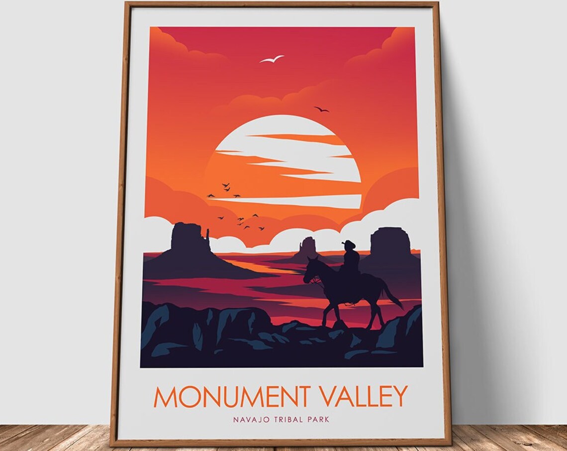 Monument Valley Travel Poster, Southwest Landmark - Image 2