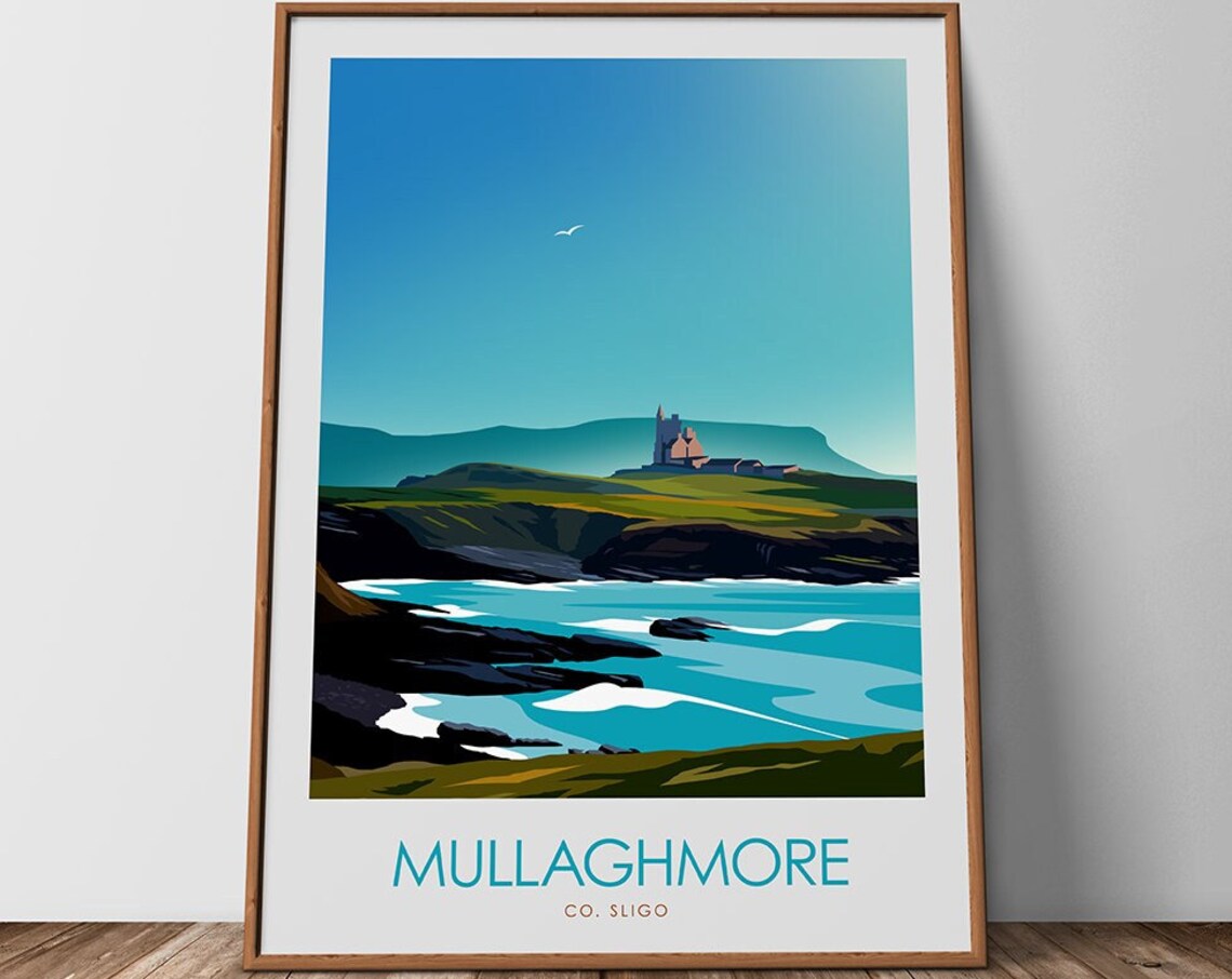 Mullaghmore Co Sligo Travel Poster, Minimalist Print - Image 3