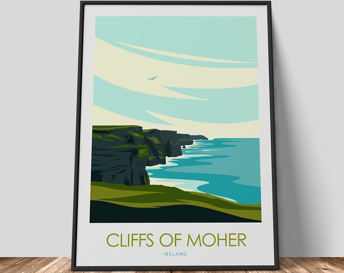 Cliffs Of Moher Travel Poster, Travel Print Art - Image 2
