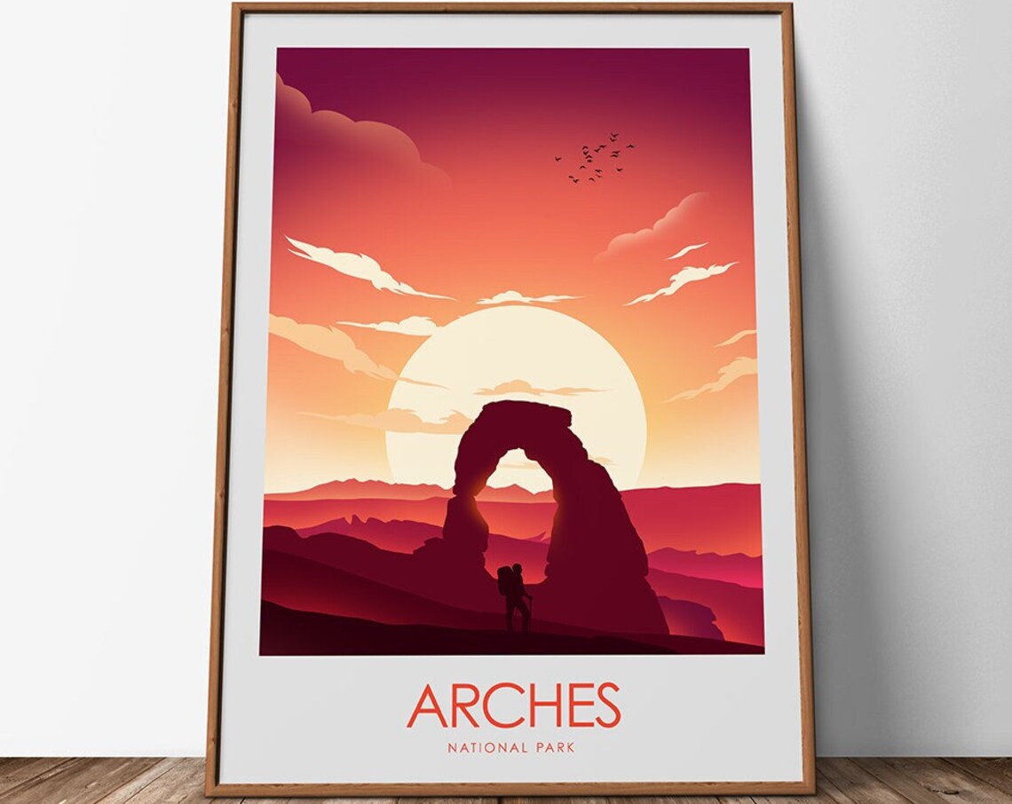 Arches National Park Travel Print Poster Print - Image 3