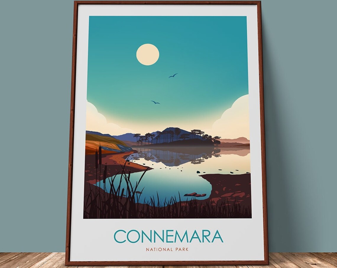 Connemara National Park Travel Poster, Galway Ireland - Image 2