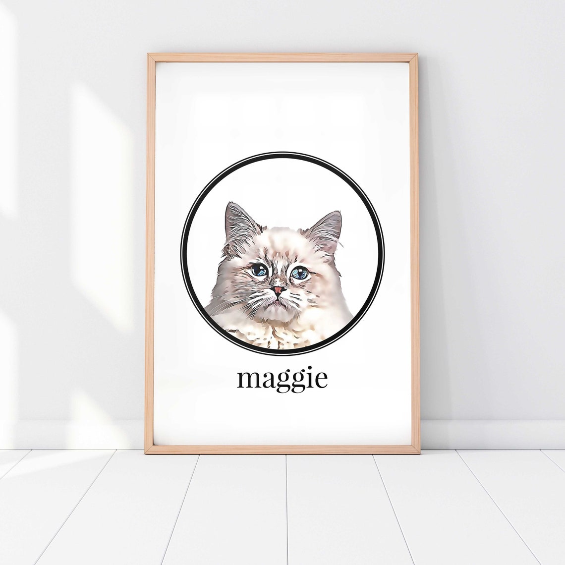 Custom Pet Portrait, Pet Memorial Art Print - Image 3