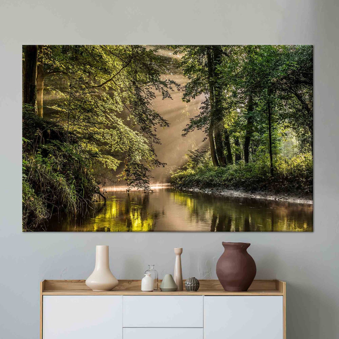 Forest Wall Art Landscape Art View Artwork Green Wall Decor Tree Wall Art Art 3d Glass Art Forest Wallpaper Home Wall Decor
