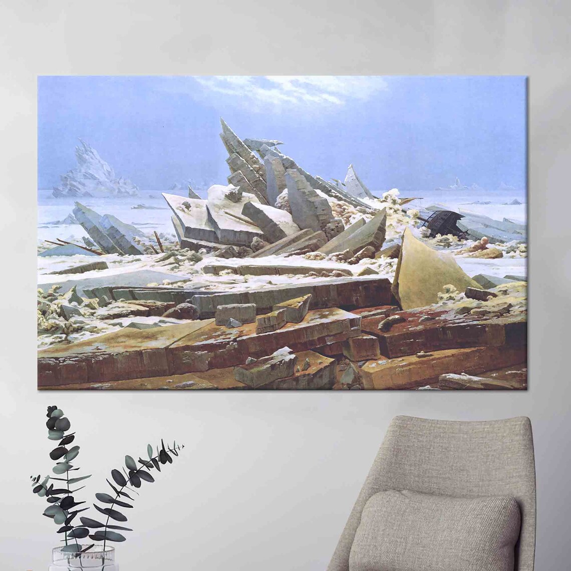 The Polar Sea, Caspar David Friedrich Art Print