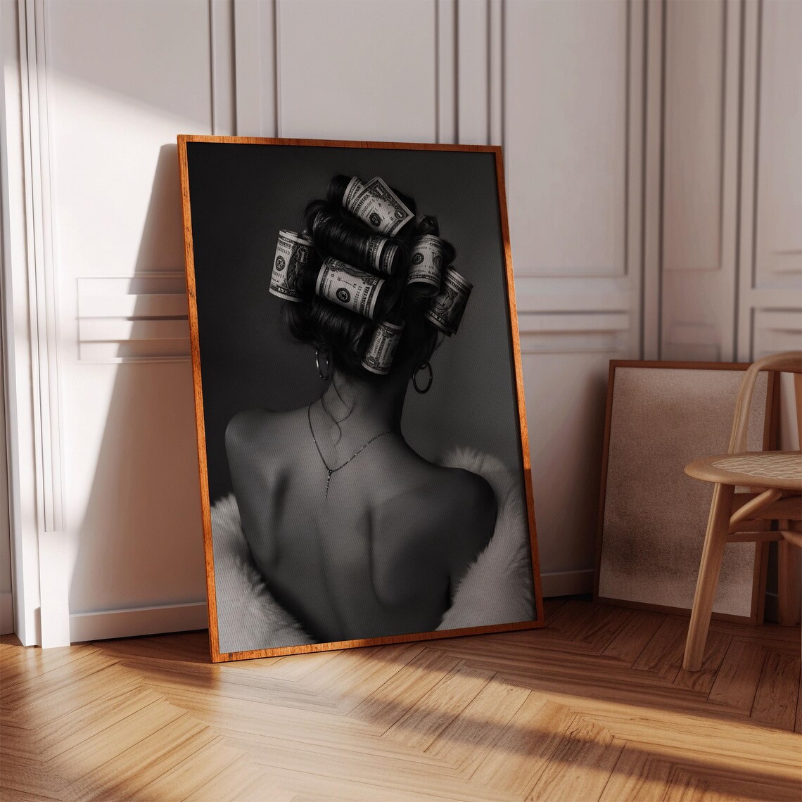 Dollar Curlers Old Money Luxury Fashion Photography Wall Art