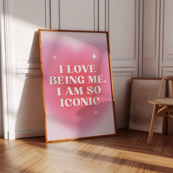 Self Love Pink Quote Poster Trendy Room Decor Digital Download