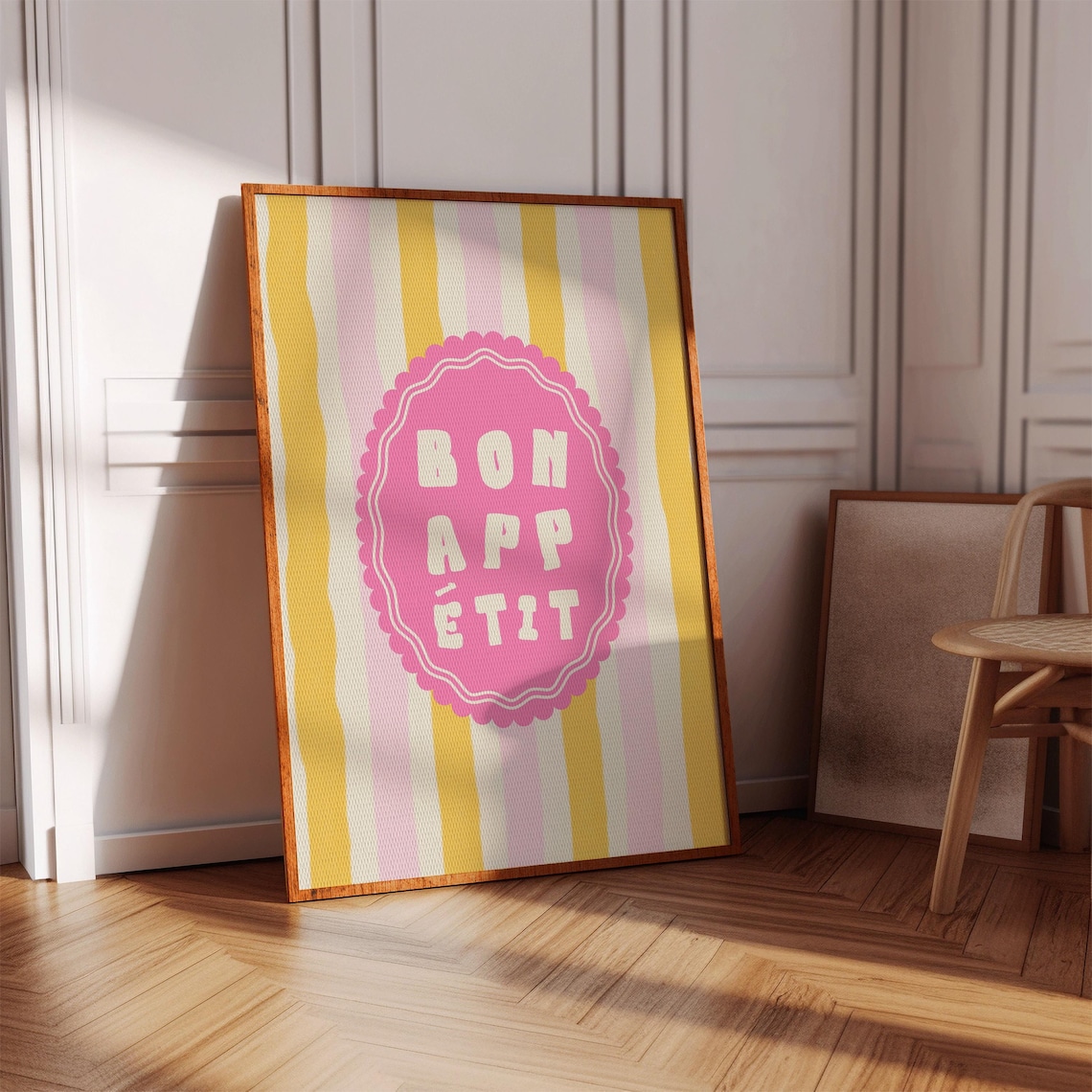 Bon Appetit Kitchen Poster Print, Dining Room Wall Art
