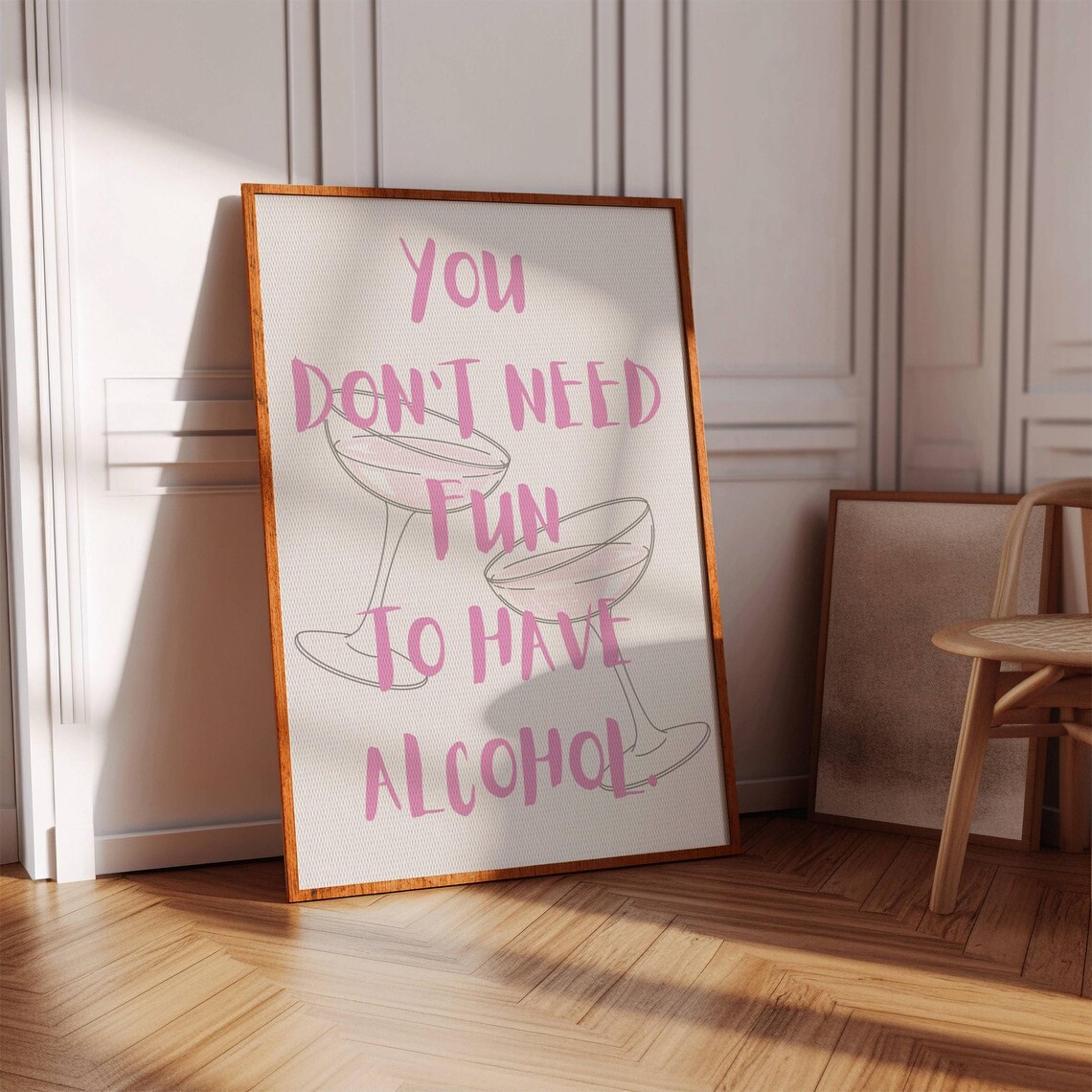 Funny Alcohol Quote Bar Wall Art Print
