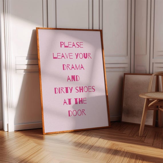 Funny Quote Poster Pink Trendy Room Decor Digital Download