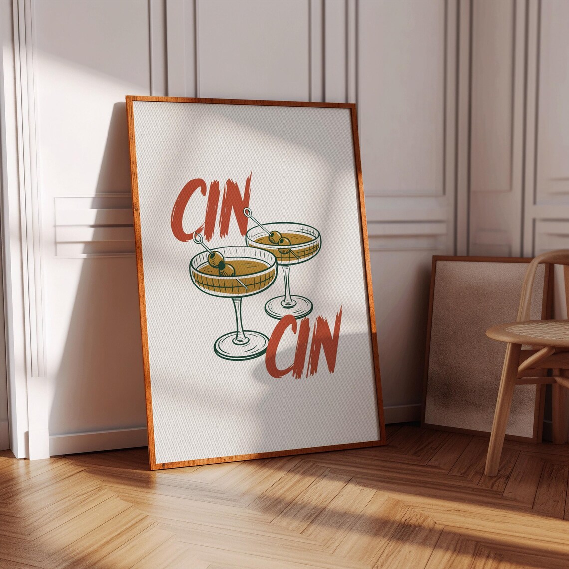 Cin Poster Retro Bar Art Print