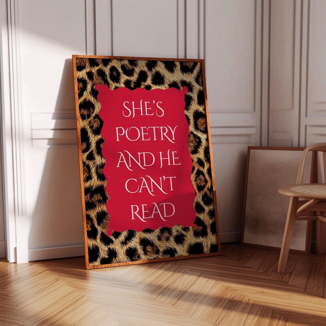 Shes Poetry And He Cant Read Poster Print