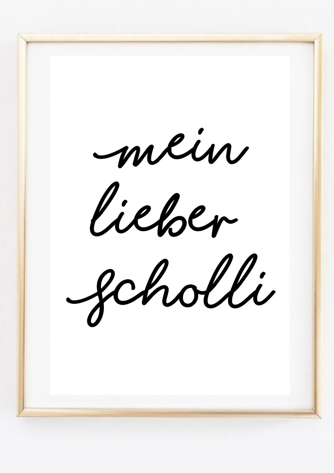 Mein Lieber Scholli Funny German Saying Script Typography Humor Poster - Image 3