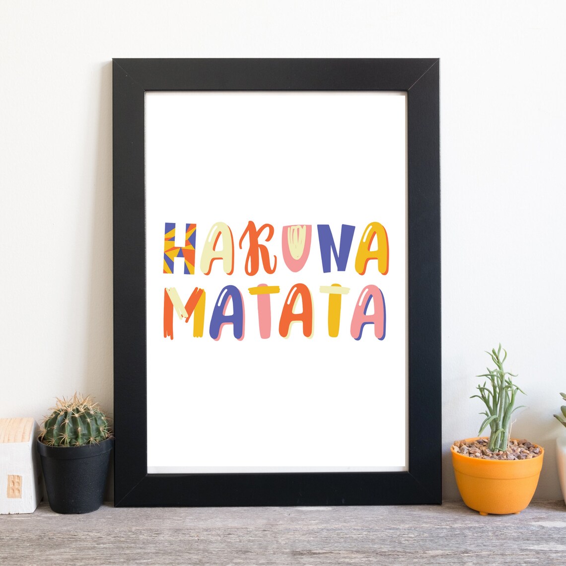 Hakuna Matata Saying, Typography Art Print - Image 3