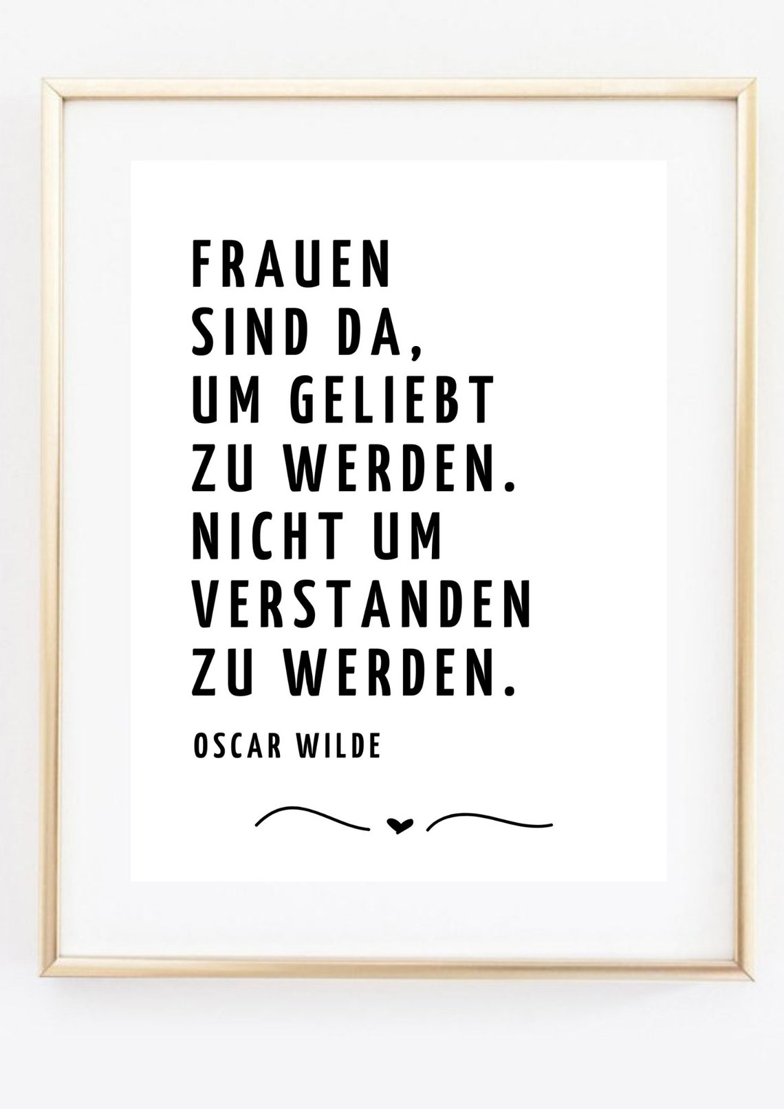 Oscar Wilde Women Are Made To Be Loved Quote Typography Heart Poster - Image 2