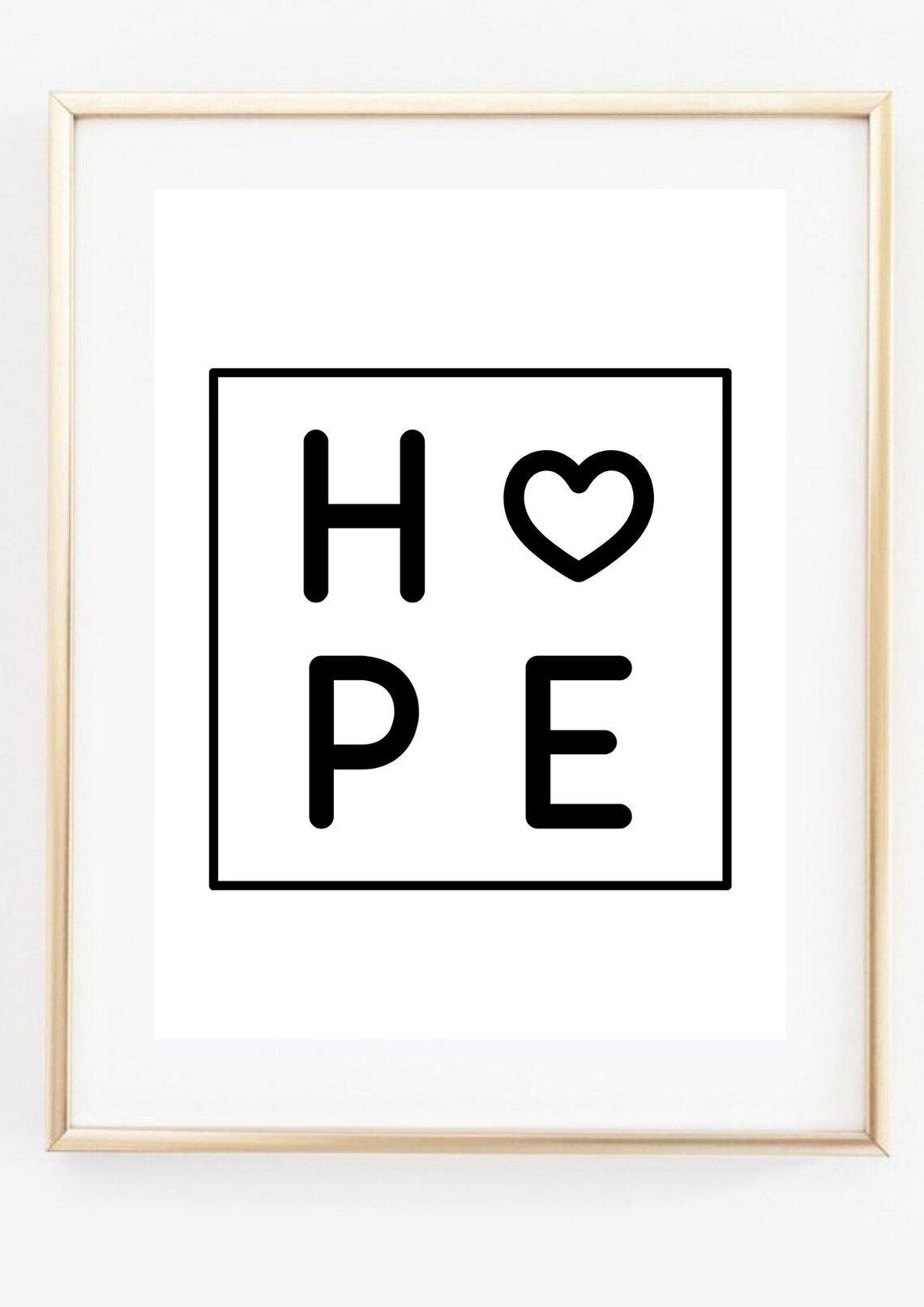 Din A4 Art Print Without Frame Hope Hope Motivation Encouragement Courage Typography Print Poster - Image 2