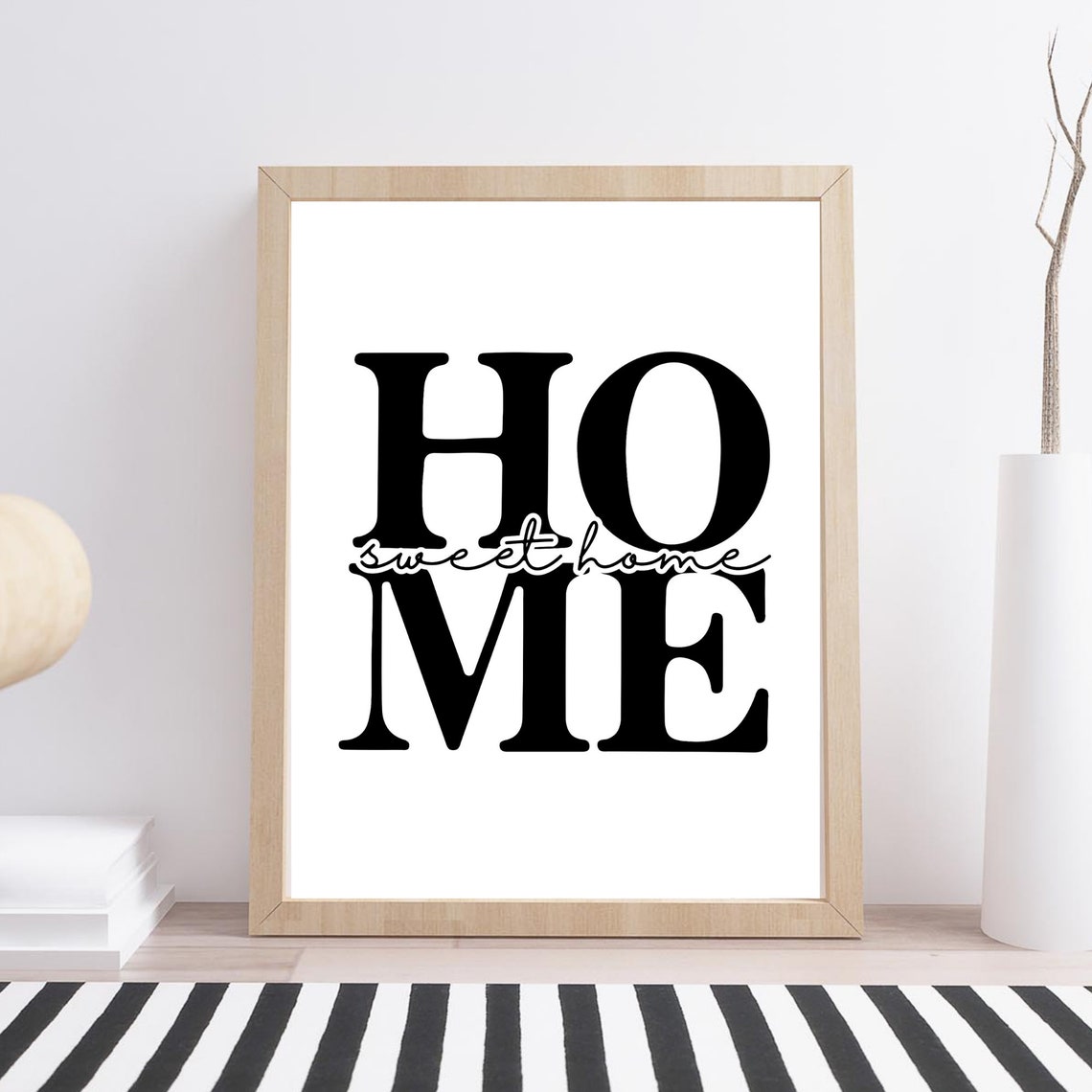 Din A4 Art Print Without Frame Saying Home Sweet Home Living At Home Image Poster Gift - Image 3