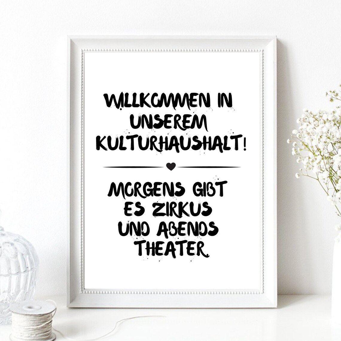 Willkommen Kulturhaushalt Funny German Family Quote Wall Art Poster - Image 3