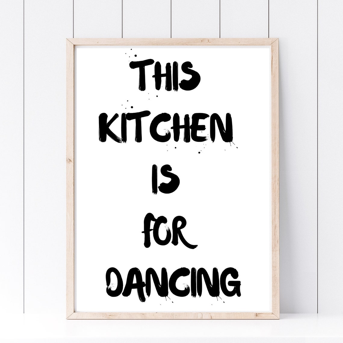 This Kitchen Is For Dancing Brush Lettering Fun Kitchen Quote Wall Art - Image 2