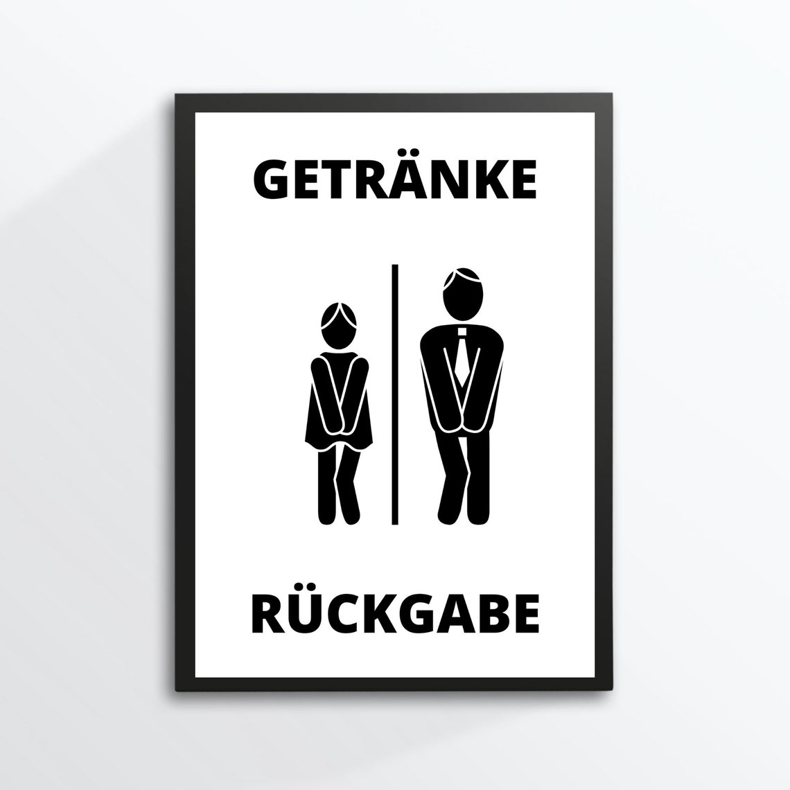 Getranke Ruckgabe Funny German Bathroom Toilet Humor Sign Wall Poster - Image 2