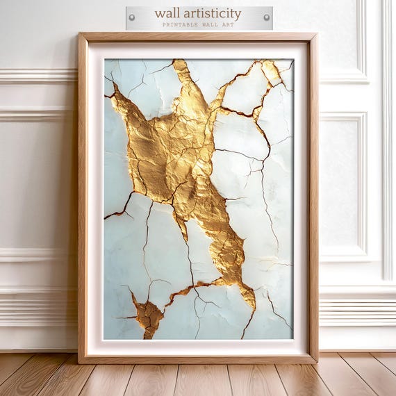 Kintsugi Wall Art Print, Wabi Sabi Inspired