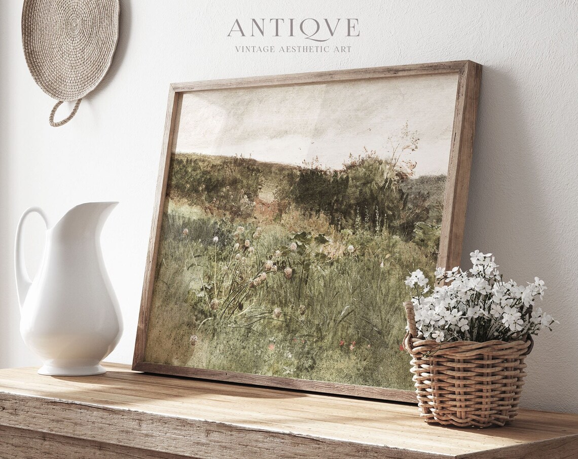 European Vintage Spring Meadow Poster Print - Image 4