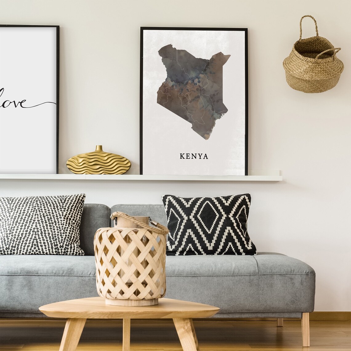 Kenya Vintage Style Map Print, Travel Poster - Image 4